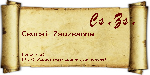 Csucsi Zsuzsanna névjegykártya