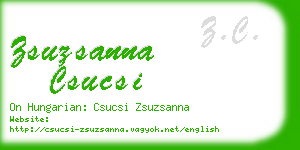 zsuzsanna csucsi business card